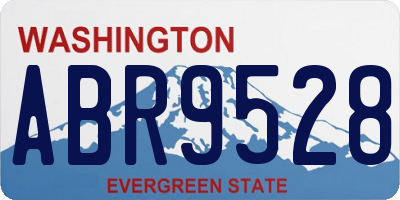 WA license plate ABR9528