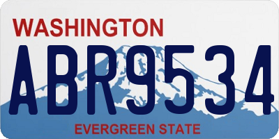 WA license plate ABR9534