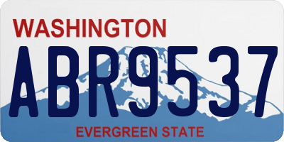 WA license plate ABR9537