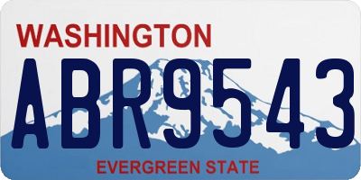 WA license plate ABR9543