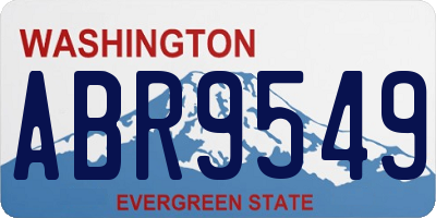 WA license plate ABR9549