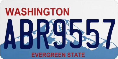 WA license plate ABR9557
