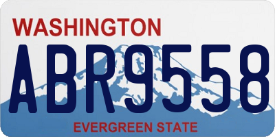 WA license plate ABR9558