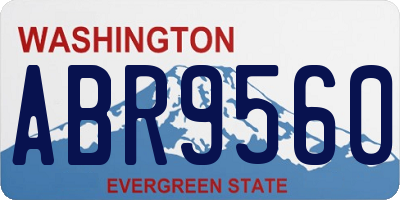 WA license plate ABR9560