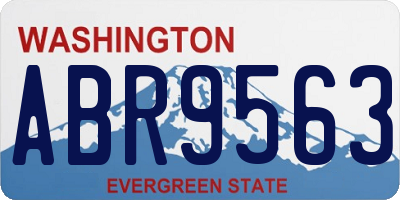 WA license plate ABR9563