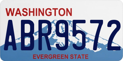 WA license plate ABR9572