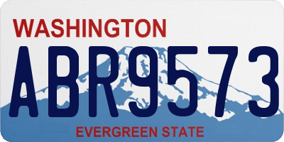 WA license plate ABR9573