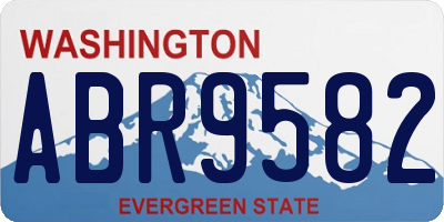 WA license plate ABR9582