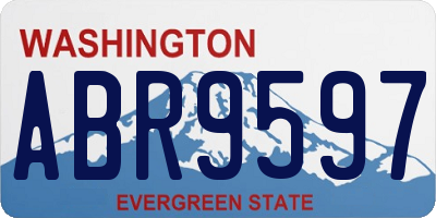 WA license plate ABR9597