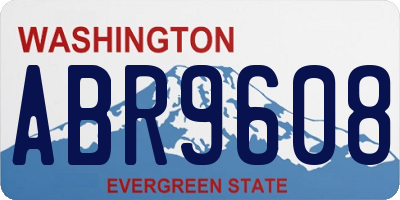 WA license plate ABR9608