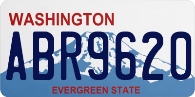 WA license plate ABR9620