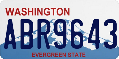 WA license plate ABR9643