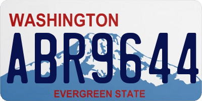 WA license plate ABR9644