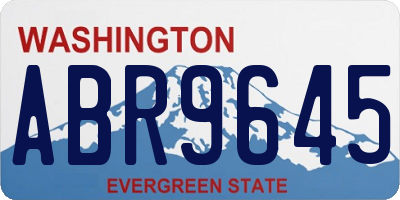 WA license plate ABR9645