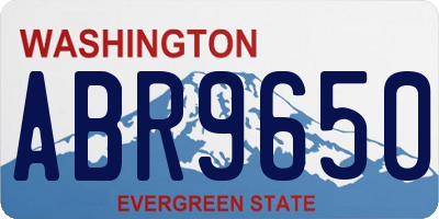 WA license plate ABR9650