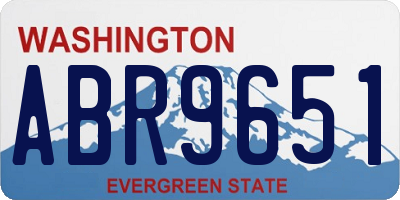 WA license plate ABR9651