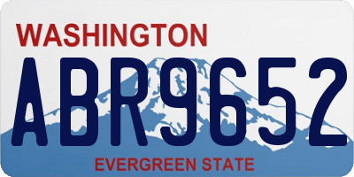 WA license plate ABR9652