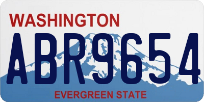 WA license plate ABR9654