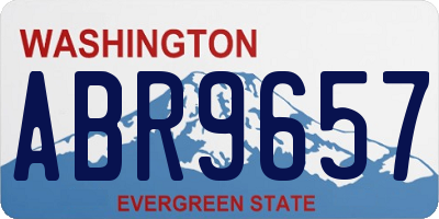 WA license plate ABR9657