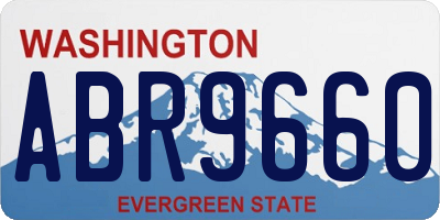 WA license plate ABR9660