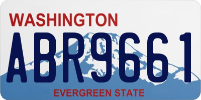 WA license plate ABR9661
