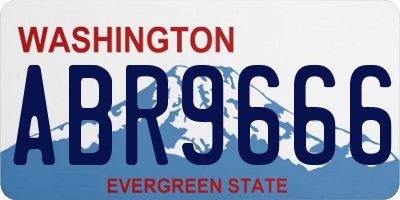 WA license plate ABR9666