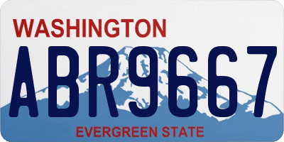 WA license plate ABR9667