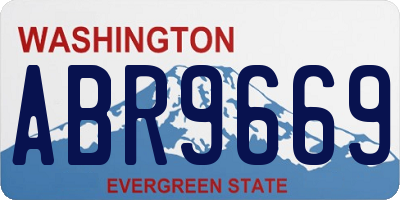 WA license plate ABR9669