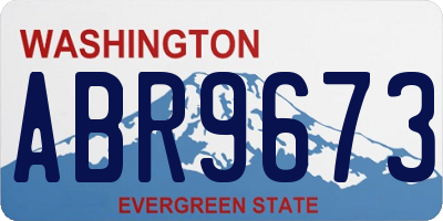 WA license plate ABR9673