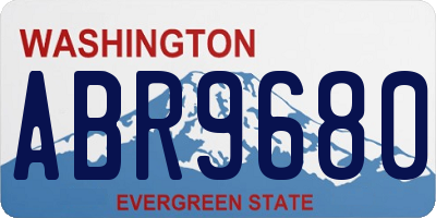 WA license plate ABR9680