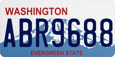WA license plate ABR9688