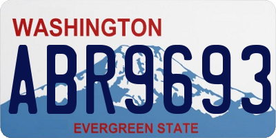WA license plate ABR9693