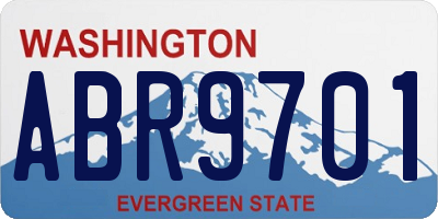 WA license plate ABR9701
