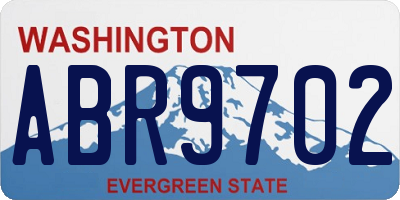 WA license plate ABR9702