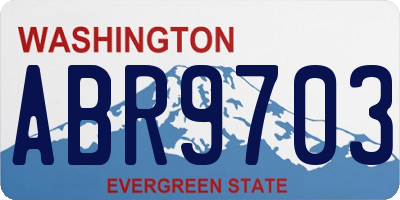 WA license plate ABR9703
