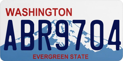 WA license plate ABR9704