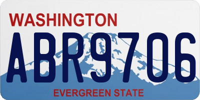 WA license plate ABR9706