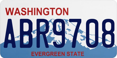 WA license plate ABR9708