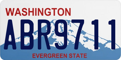 WA license plate ABR9711