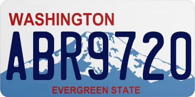 WA license plate ABR9720