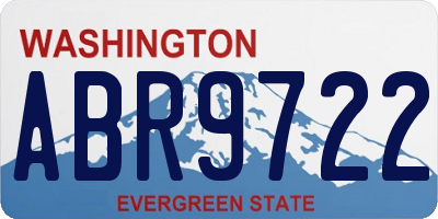 WA license plate ABR9722