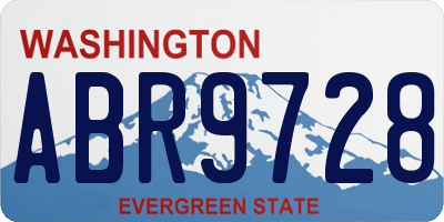 WA license plate ABR9728
