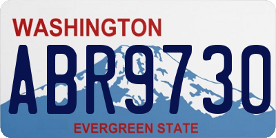 WA license plate ABR9730