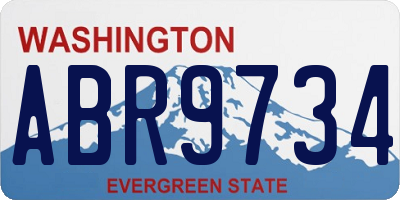WA license plate ABR9734