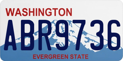 WA license plate ABR9736