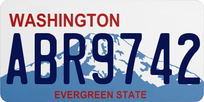 WA license plate ABR9742