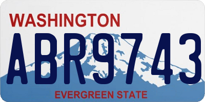 WA license plate ABR9743