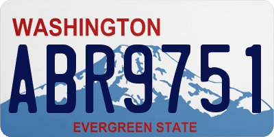 WA license plate ABR9751