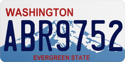 WA license plate ABR9752