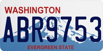 WA license plate ABR9753